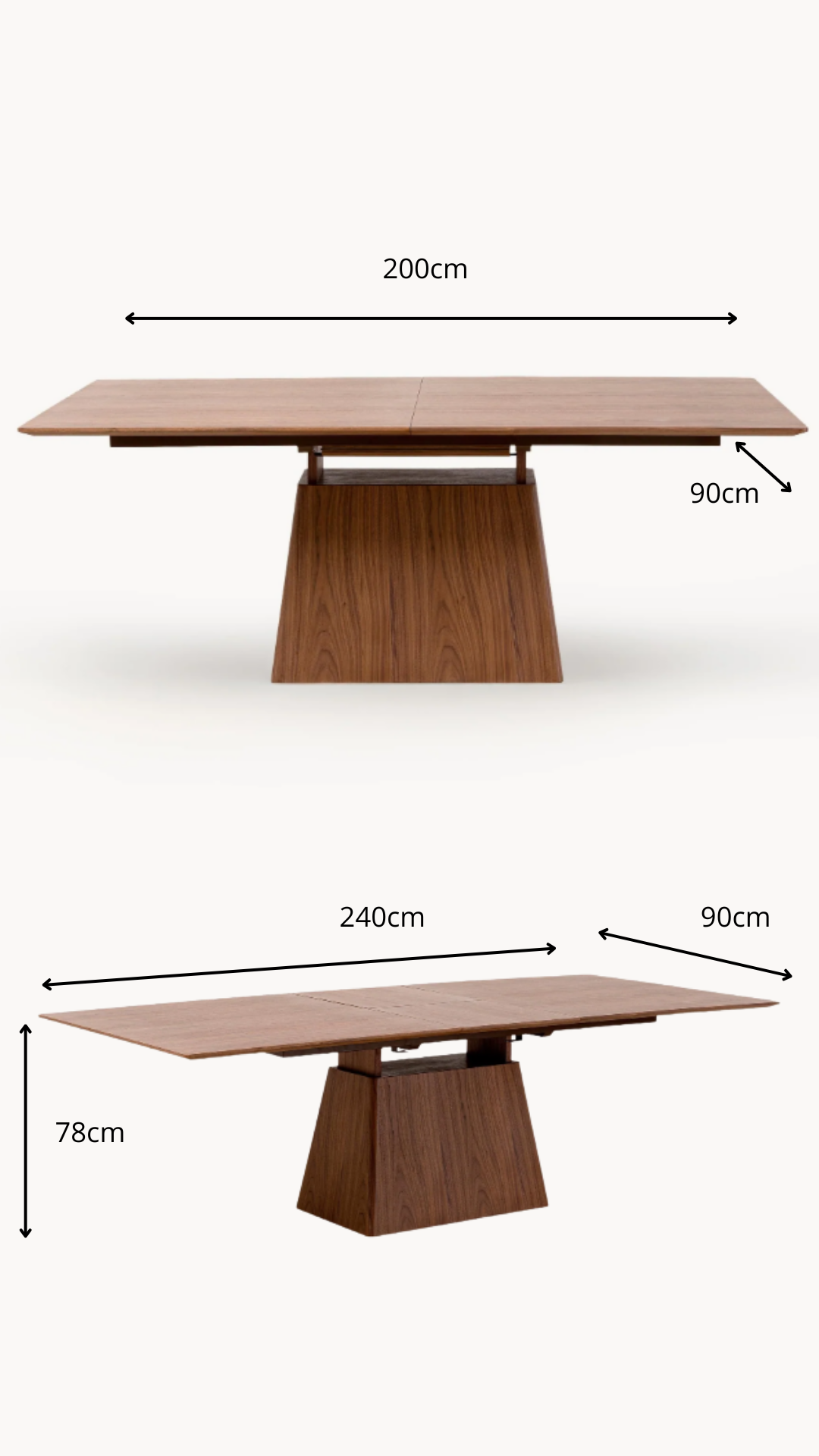 Mesa de comedor extensible Benvenuto, 200-250 x 110 cm