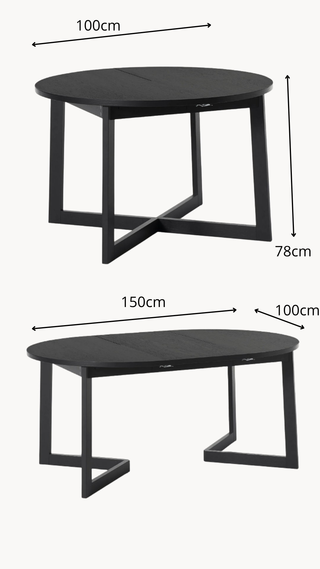 Mesa de comedor extensible Bennet