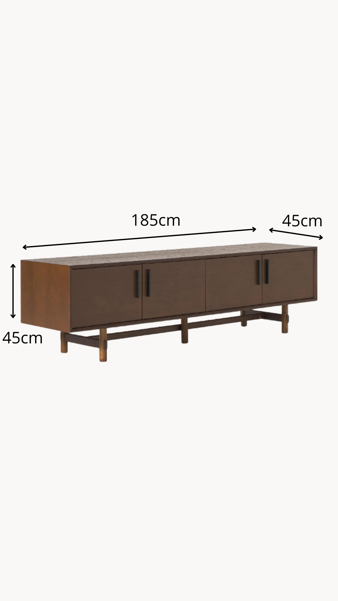 Mueble de TV de madera tornillo Diana