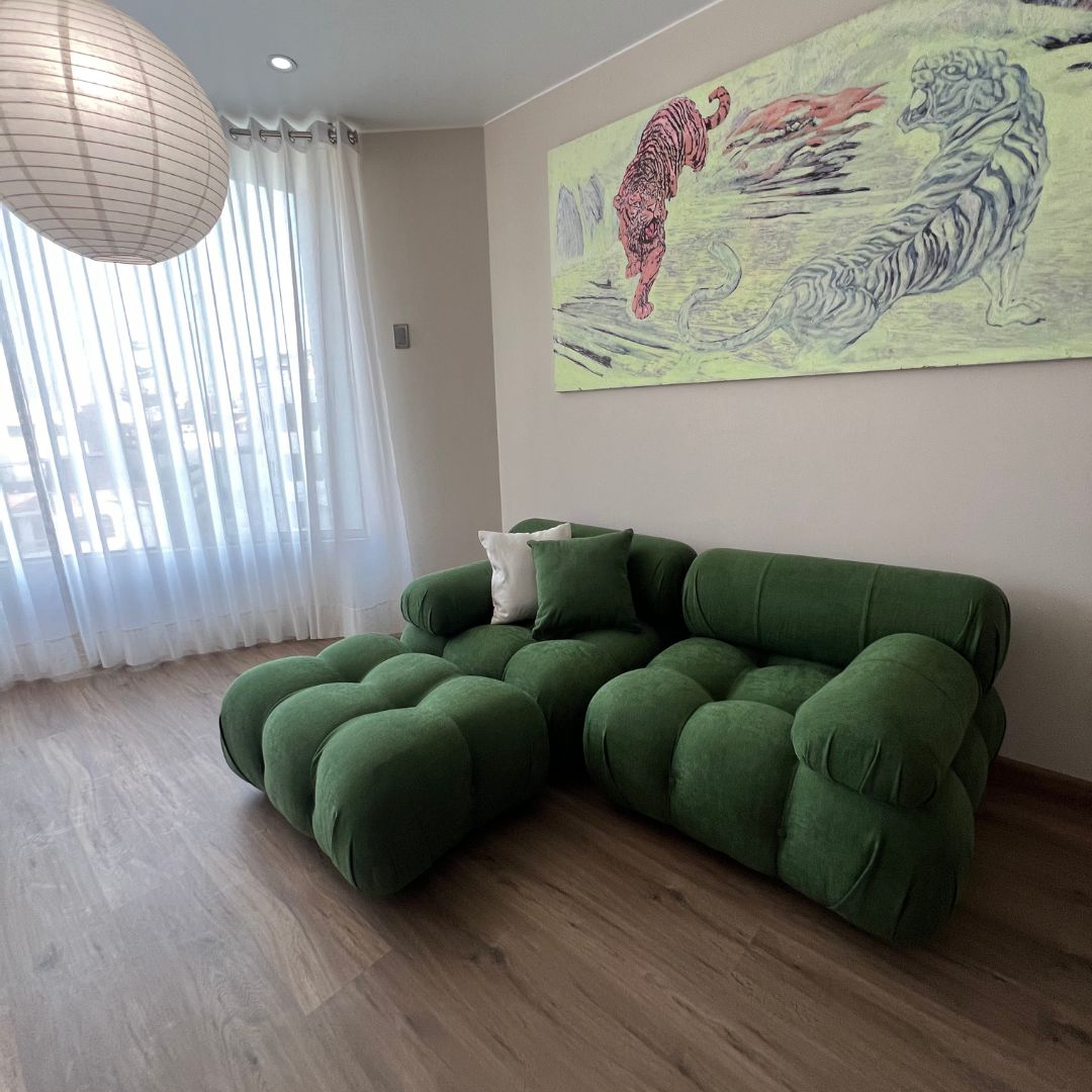 SOFA CAMALEONDA 2 MODULARES CON BANQUETA