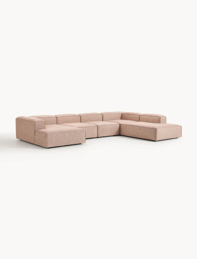SOFA LENNON 5 MODULARES CON CAMA PLANA