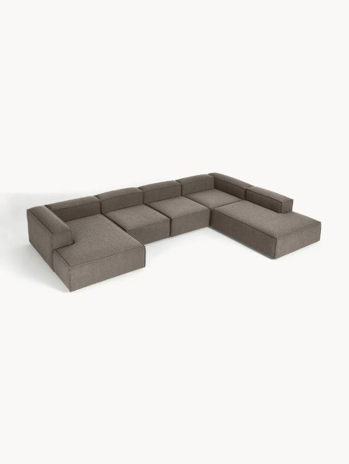 SOFA LENNON 5 MODULARES CON CAMA PLANA