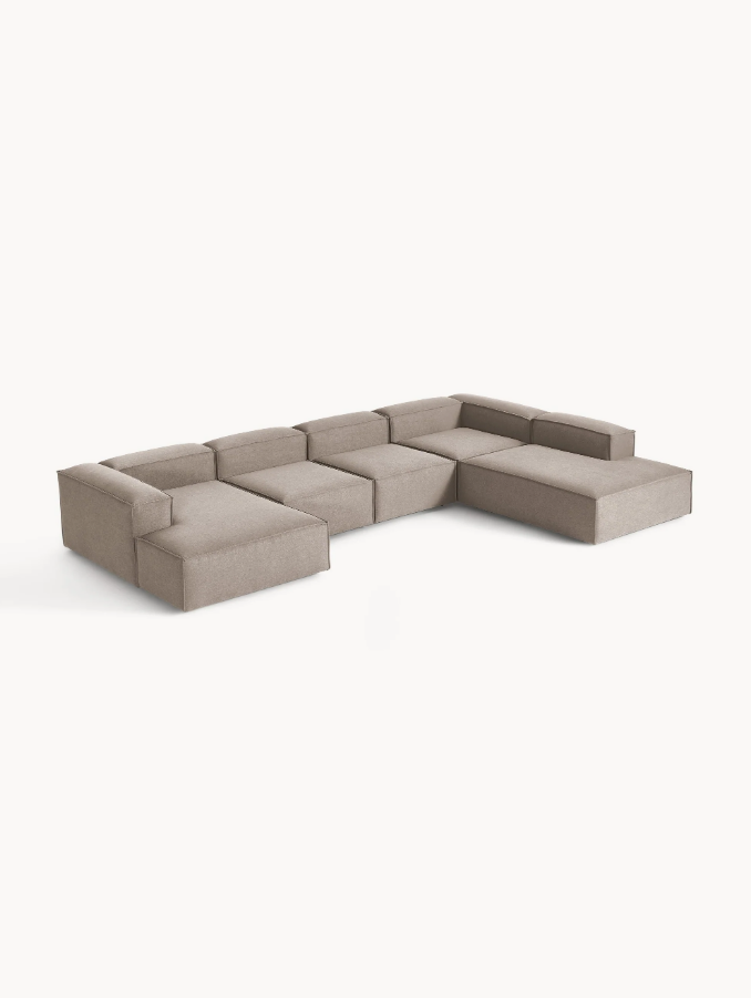 SOFA LENNON 5 MODULARES CON CAMA PLANA