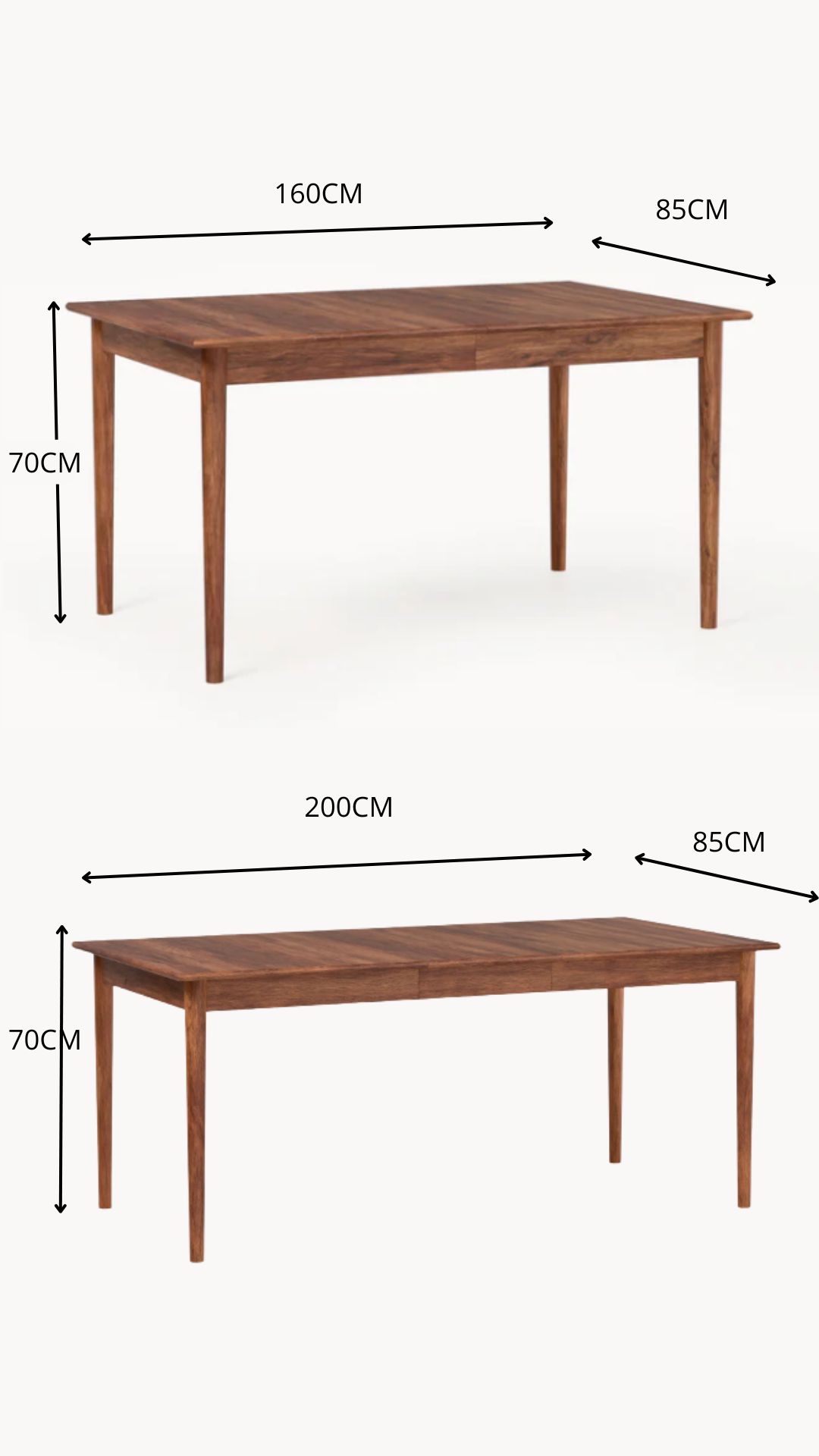 Mesa de comedor extensible Paul