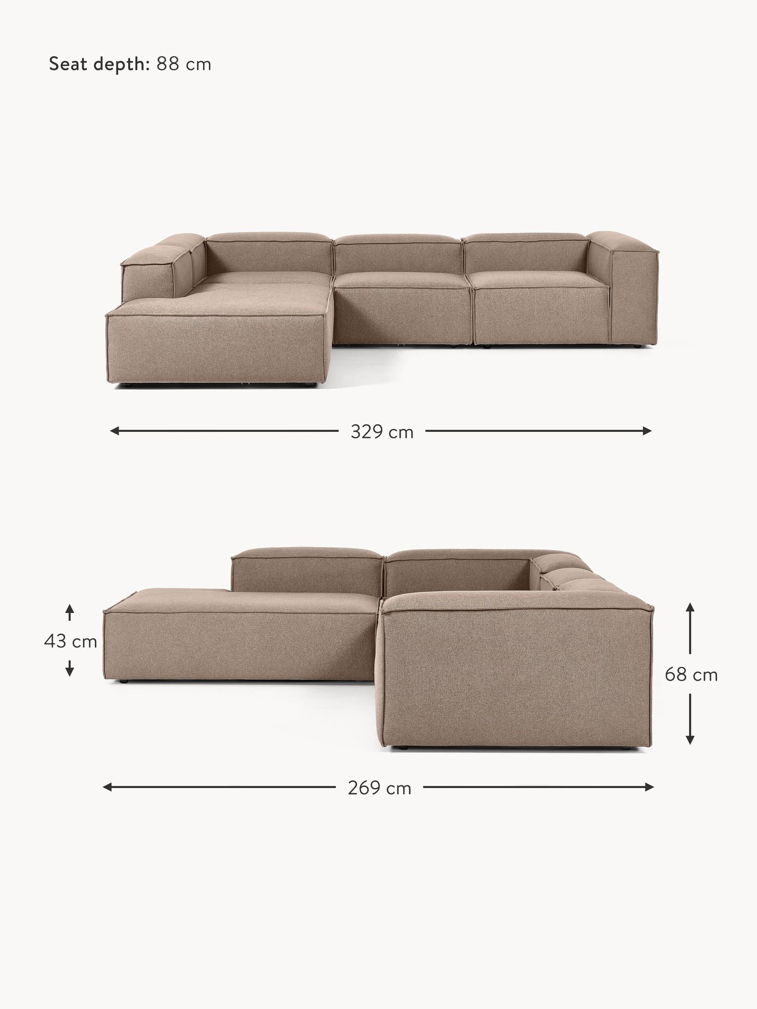 SOFA LENNON 5 MODULARES  SECCIONAL