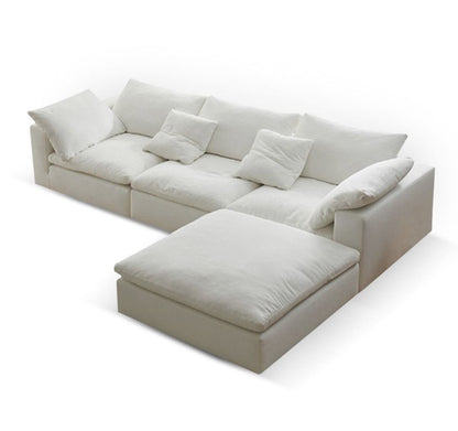 Sofa acolchado de tres modulares