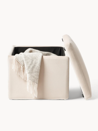 Puf con espacio de almacenamiento Winou