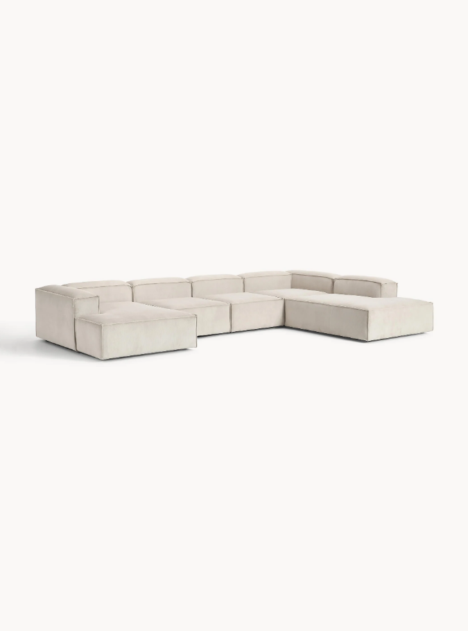 SOFA LENNON 5 MODULARES CON CAMA PLANA