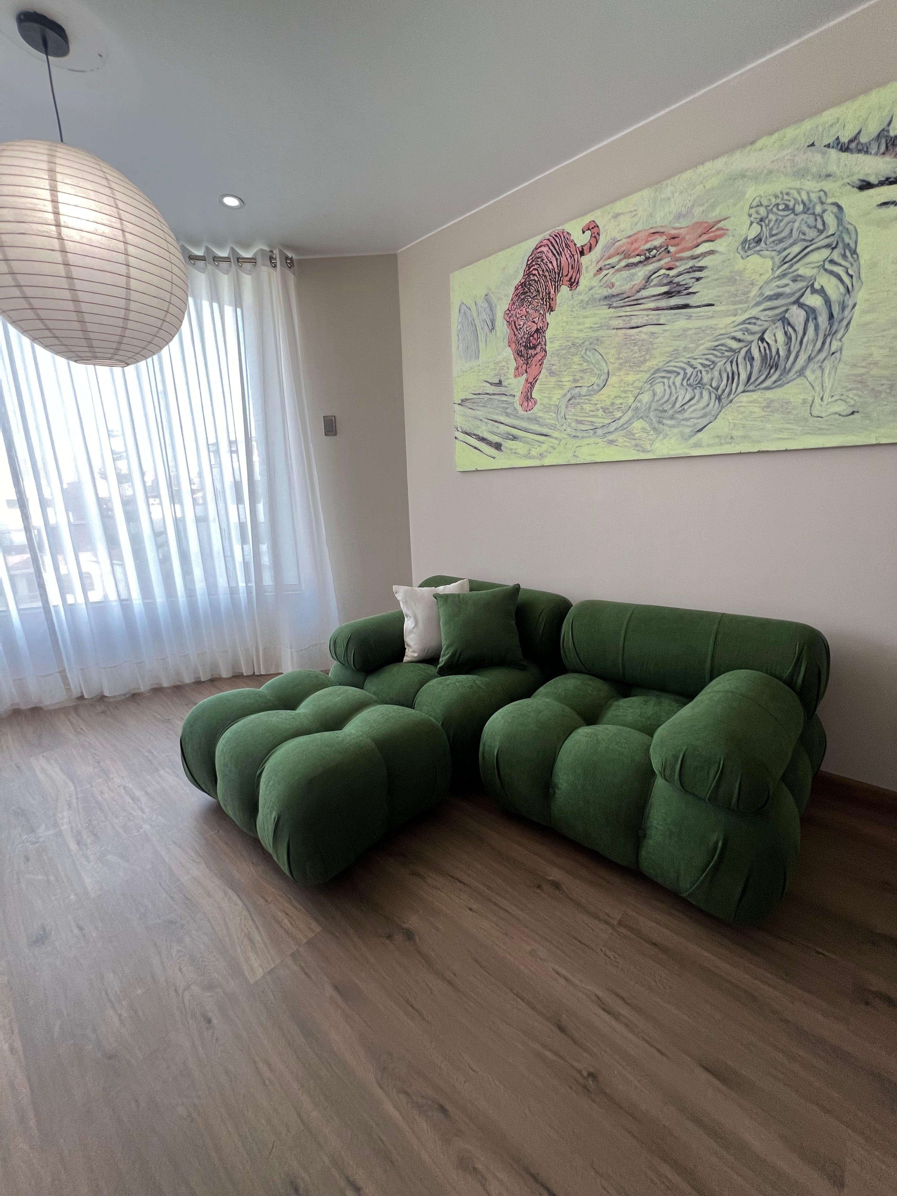 SOFA CAMALEONDA 2 MODULARES CON BANQUETA